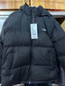 鴨鴨【高充絨203g】羽絨服男短款加厚反季冬季新款撞色連帽面包服外套 黑色 4XL (195) 曬單實(shí)拍圖