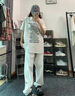WYBT官方品牌休閑褲男2025新款潮流百搭直筒寬松闊腿運(yùn)動(dòng)大碼衛(wèi)褲 黑色 XL (130-145斤) 曬單實(shí)拍圖
