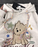 LDBE彩色波點(diǎn)連帽衛(wèi)衣女秋冬2025新款韓版寬松慵懶風(fēng)設(shè)計(jì)感上衣外套潮 灰色【秋冬加絨】 XL （115-135斤） 曬單實(shí)拍圖