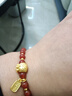 周六福（ZLF）七夕禮物  黃金手鏈女款暴富福袋足金轉(zhuǎn)運(yùn)珠紅瑪瑙手串 定價(jià) 小福袋(約17-19cm)-1.69g 曬單實(shí)拍圖