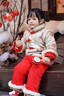 鸞雀翔一周歲衣服女寶寶加絨套裝冬季3歲女童裝2024年新款兒童服裝女孩 紅色國風(fēng)盤(pán)扣年服套裝 100 建議身高90-100 體重24-30斤 曬單實(shí)拍圖