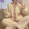 簡(jiǎn)拉熊睡衣女冬季小香風(fēng)珊瑚絨加厚保暖家居服ins風(fēng)高顏值可外穿套裝 珊瑚絨睡衣L碼【80-110斤】 曬單實(shí)拍圖