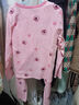 迪士尼（DISNEY）童裝女童長(cháng)袖家居服睡衣秋褲抑菌舒適兩件套裝秋冬DB432AE02粉130 曬單實(shí)拍圖
