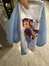 汪汪隊立大功（PAW PATROL）兒童罩衣防水畫畫衣圍裙吃飯圍兜長袖幼兒園反穿衣1713藍色S 曬單實拍圖