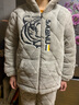 姿妍夢(mèng)男士睡衣冬季夾棉三層加厚加絨雙層絨家居服秋冬款珊瑚絨棉襖套裝 8821#夾棉款-零下可穿 XL (175) 130-150斤 曬單實(shí)拍圖