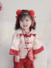 G.DUCKKIDS嬰兒漢服套裝春裝國(guó)風(fēng)唐裝抓周宴女寶寶禮服中式過(guò)年分體兩件套裝 紅色 73 （建議寶寶6-8公斤 6-12個(gè)月 曬單實(shí)拍圖