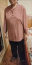 俞兆林（YUZHAOLIN）老年人夏裝女襯衫奶奶裝襯衣老太太春裝喜婆婆婚禮裝老人媽媽上衣 胭脂粉 2XL 建議105-120斤 曬單實拍圖