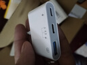 aprilbuyiphone14擴展塢硬盤(pán)轉換器otg轉接頭lightning轉多個(gè)usb接口ipad優(yōu)盤(pán) 蘋(píng)果接口三合一OTG【小白盒】 蘋(píng)果接口手機平板通用 曬單實(shí)拍圖