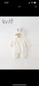 戴維貝拉（DAVE＆BELLA）嬰兒連體衣女寶寶滿(mǎn)月服幼童衣服保暖冬裝小童爬服新生兒外出服 米白 66cm （建議身高59-66cm） 曬單實(shí)拍圖