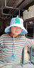 甜承智兒童帽子夏季透氣防曬大檐男童遮陽(yáng)帽口哨小孩恐龍漁夫帽太陽(yáng)帽夏 藍色-口哨小恐龍 6-10歲帽圍51-54cm 曬單實(shí)拍圖
