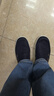 卡駱馳（crocs）復(fù)古男鞋沃爾盧運動輕便耐磨休閑鞋透氣帆布鞋一腳穿板鞋 207635-46K/深藍/水泥灰 48 45-46碼/M11/290mm 曬單實拍圖