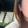 Mck紅色中國(guó)結(jié)流蘇耳環(huán)女長(zhǎng)款耳墜國(guó)風(fēng)喜慶耳釘母親節(jié)媽媽禮物 中國(guó)結(jié)流蘇耳環(huán) 曬單實(shí)拍圖