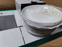 華光國瓷 碗盤餐具整套 抗菌餐具碗碟套裝 婚慶喬遷之喜 國色天香 10人配禮盒裝 54頭 曬單實(shí)拍圖