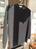 恒源祥羊毛衫男中年100%純羊毛冬季加厚針織衫寬松打底爸爸毛衣男 黑灰 厚款 XL 180/52/115 曬單實(shí)拍圖
