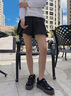 妙麗加絨女鞋冬季加厚保暖德訓(xùn)鞋美拉德毛毛鞋棉鞋厚底板鞋運動休閑鞋 黑色 （跟高4.2CM) 37 曬單實拍圖