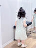班喜迪女童旗袍連衣裙夏裝兒童中國風(fēng)漢服周歲寶寶禮服公主裙夏季小童裝 綠色 90 曬單實(shí)拍圖