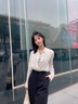 Laurèl【桑蠶絲】25春新款真絲歐根紗寬松襯衫女LWD361C00500 珠光白 S 曬單實(shí)拍圖