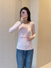 Mom Jane哺乳上衣t恤秋衣孕婦保暖內衣莫代爾喂奶內搭打底衫秋冬款帶胸墊 香蜜粉【柔滑莫代爾-帶胸墊】 M 曬單實(shí)拍圖