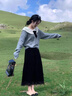 伊離姿2025春秋季新款學(xué)院風(fēng)毛衣半身連衣裙子女裝超火套裝穿搭短裙 灰色毛衣+半裙【套裝】【開(kāi)春穿 M 45/55kg 曬單實(shí)拍圖