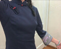 杜艷枝改良旗袍2025年新款秋冬高端顯瘦復(fù)古中國風(fēng)女裝刺繡新中式連衣裙 藏藍(lán)色 M (160) 95-105斤(1米6標(biāo)準(zhǔn)) 曬單實拍圖