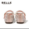 百麗（Belle）童鞋女童公主鞋春秋款時尚單鞋愛莎鞋水晶鞋兒童皮鞋學步鞋寶寶鞋 粉色 29 腳長17.8-18.3cm 曬單實拍圖