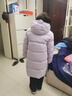 暇步士（Hush Puppies）童裝兒童羽絨服冬季男童女童中長(cháng)款【三防】羽絨服 冰蘭紫 150cm  曬單實(shí)拍圖