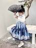 迪士尼女童套裝2025新款春秋艾莎公主馬面裙中小童女寶寶公主裙時(shí)尚百搭 藍色長(cháng)袖套裝 120 cm 曬單實(shí)拍圖