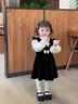 G.DUCKKIDS童裝女童套裝春秋2025洋氣兒童背帶裙絲絨兩件套甜美風(fēng)小女孩衣服 圖片色 90 適合80-90年齡1-2歲左右 曬單實(shí)拍圖
