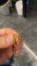 周大福碎冰冰碎金寬版黃金戒指女13號約5.05g EOF1277生日禮物 曬單實拍圖