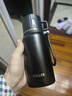 Diller兒童保溫杯吸管杯直飲杯316不銹鋼水壺幼兒園小學(xué)生上學(xué)專用水杯 黑色提手款 600ml 直飲+倒水 曬單實拍圖