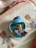 NUBY（努比）學(xué)飲杯嬰兒寶寶水杯兒童吸管杯防嗆直飲兩用杯重力球4個月以上 海貍藍 240ml 曬單實拍圖