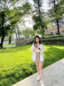乖甜星法式條紋襯衫上衣女裝2025開(kāi)春夏季新款洋氣小衫長(cháng)袖襯衣外套 藍色 40 45kg/S 曬單實(shí)拍圖
