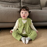 幼歌（YOUGE）【竹節(jié)棉】嬰幼兒春季品柔軟馬甲小恐龍印花撞色圓領(lǐng)透氣T 蘋(píng)果綠馬甲 80 cm 曬單實(shí)拍圖