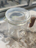 綠昌明 旅行茶具玻璃便攜茶具套裝快客杯戶外旅行泡茶器防燙木把泡茶杯 茶樂旅行杯（1壺3杯） 曬單實(shí)拍圖