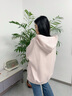 lagogo【空氣層太空棉】拉鏈粉色衛(wèi)衣女拉谷谷2025春新款連帽上衣 粉紅色 M 曬單實(shí)拍圖