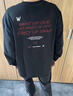 卡圖弛美式高街純棉長(cháng)袖t恤男春秋季寬松休閑打底衫內搭潮牌痞帥衛衣服 黑色 XL 曬單實(shí)拍圖