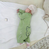 七樂豆嬰兒睡袋小月齡睡衣春秋款連體衣服幼兒寶寶秋裝睡袍四季通用睡裙 奶綠 73cm 曬單實(shí)拍圖