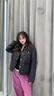 FSHE短款輕薄棉服女2025年秋冬季新款時(shí)尚小香風(fēng)小個(gè)子棉衣女外套潮 黑色 L 建議100-120斤 曬單實(shí)拍圖