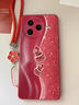 潮雅圖 鎏金蛇繞葫蘆適用紅米Turbo3手機殼note12turbo新款2025紅色女款液態(tài)硅膠全包防摔軟保護套 山茶紅-鎏金蛇繞葫蘆紅【配手鏈】 紅米NOTE12TURBO 曬單實(shí)拍圖