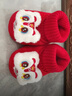 米嘟爾嬰兒步前鞋紅色百天周歲過(guò)年擺酒席寶寶軟底襪鞋可愛(ài)超萌醒獅兔子 白醒獅（大紅螺口靴-送鞋帶） 11 S（內長(cháng)10.5cm建議0-5個(gè)月) 曬單實(shí)拍圖