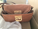 菲安妮（FION）包包女新款時(shí)尚百搭植糅軟皮托特包斜挎包情人節禮物 焦糖棕-中款 曬單實(shí)拍圖