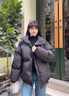 OEMG美式棉服男冬季加絨加厚高街棉衣外套情侶潮流秋冬潮牌棉襖面包服 Q1973黑色 XL [建議125-140斤] 曬單實拍圖