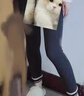 粉媚夢保暖打底褲女士加絨褲羊羔絨女褲外穿高腰修身褲子秋冬款加絨加厚 春秋款螺紋打底褲黑色 常規(guī) M 小碼 【建議120斤以內(nèi)】 曬單實拍圖