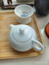 金鑲玉素?zé)N西施壺 家用茶壺陶瓷喝茶泡茶壺功夫茶具 白露 曬單實拍圖