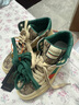 CswnKcsa時(shí)尚女鞋小白鞋女春秋新款復古休閑臟臟鞋輕便厚底增高運動(dòng)板鞋潮 綠色酷奇ck1501 36 曬單實(shí)拍圖