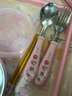 江南.漢桐（Home&Tony）兒童飯盒小學(xué)生便當(dāng)盒 316不銹鋼分格保溫餐盤大容量卡通女生餐盒 kitty飯盒+餐具+兩用包 曬單實(shí)拍圖