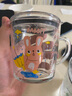樂(lè )唯詩(shī)玻璃帶刻度牛奶杯兒童吸管水杯喝奶杯泡沖奶粉專(zhuān)用大寶寶早餐杯 卡通吸管杯【馬上有錢(qián)】300ml1只 曬單實(shí)拍圖