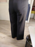 啄木鳥(niǎo)秋冬闊腿褲女高腰免燙垂感寬松顯瘦媽媽裝跳舞褲走秀休閑長(cháng)褲厚款 黑色 【秋冬款】 3XL 【139-149】 曬單實(shí)拍圖