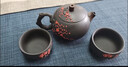 云南建水紫陶茶壺紫陶壺泡茶壺漢瓦壺蓋碗紫砂純手工紫泥家用中式 松針套組【石瓢+4小杯】壺形可選 曬單實(shí)拍圖