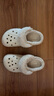 卡駱馳crocs貝雅暖絨克駱格洞洞鞋|206633 冬日白-11S 36/37(220mm)  曬單實(shí)拍圖